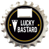 Nekupto Lucky Bastard otwieracz, podkładka i magnes 10 cm