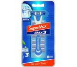 Super-Max SMX3 Hi Flo jednorázowy 3břitý golarka + wymienne głowice 8 sztuk dla mężczyzn