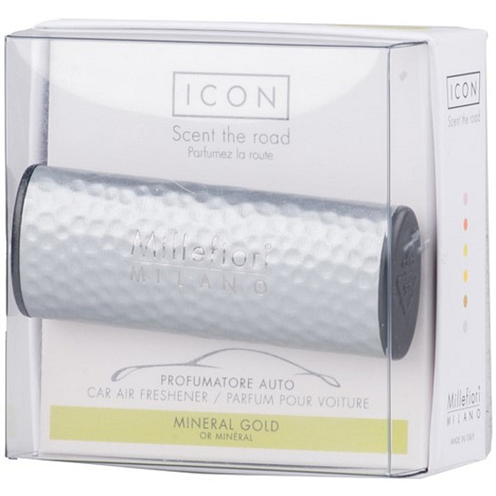 Millefiori Milano Icon Mineral Gold - Stříbrná vůně do auta Shades voní až 2 měsíce 47 g