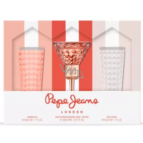 Pepe Jeans For Her woda perfumowana dla kobiet 30 ml + mleczko do ciała 50 ml + żel pod prysznic 50 ml, zestaw prezentowy