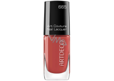 Artdeco Art Couture lak na nehty s unikátním vinylovým lesklým efektem 665 Brick Red 10 ml 