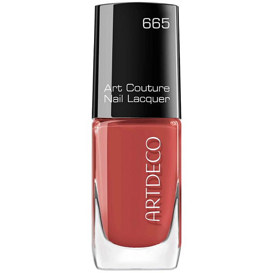 Artdeco Art Couture lak na nehty s unikátním vinylovým lesklým efektem 665 Brick Red 10 ml 