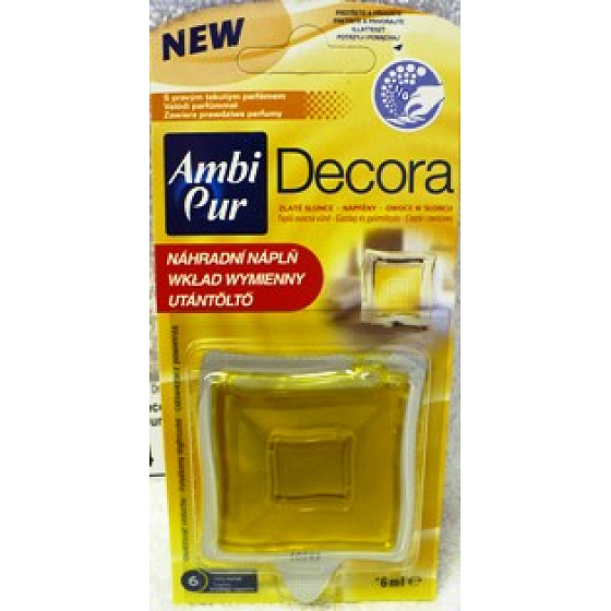 Ambi Pur Decora Zlaté slunce osvěžovač vzduchu náhradní náplň 6 ml
