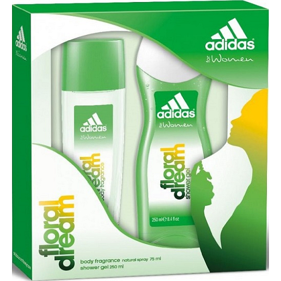 Adidas Floral Dream parfémovaný deodorant sklo pro ženy 75 ml + sprchový gel 250 ml, kosmetická sada