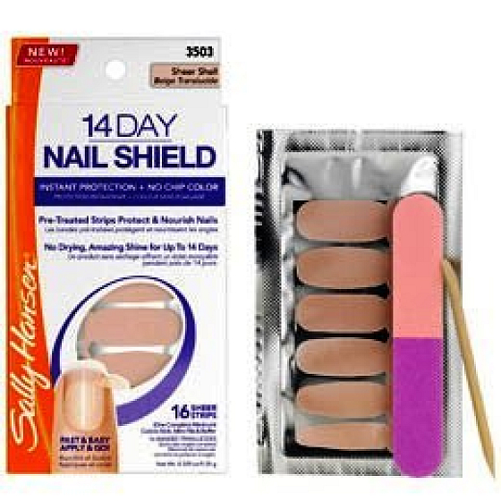 Sally Hansen Nail Shield 14 denní posilující péče v samolepkách odstín Nude 3501 9,35 g