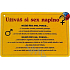 Nekupto Humorná cedulka Užíváš si sex naplno 15x10 cm 1 kus