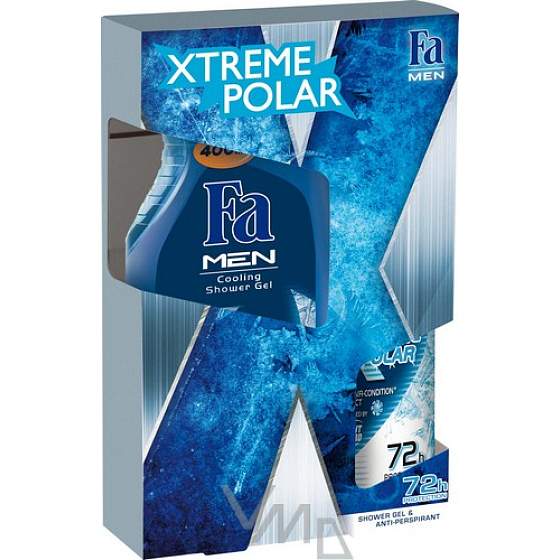Fa Men Xtreme Polar sprchový gel 400 ml + deodorant sprej 150 ml, kosmetická sada