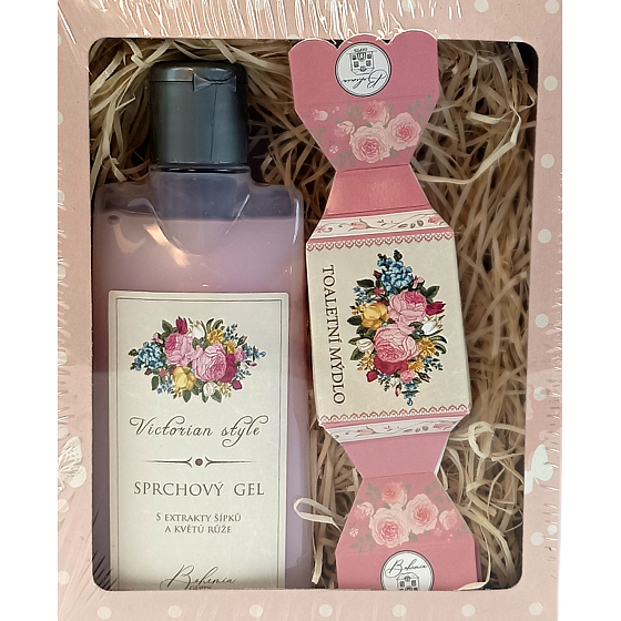 Bohemia Gifts Victorian Style żel pod prysznic 200 ml + ręcznie robione mydło 30 g, zestaw kosmetyczny