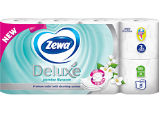 Zewa Deluxe Kwiat Jasmínu 3-warstwowy papier toaletowy, 8 rolek, 19,3 m rolka
