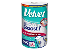 Velvet Boost papírové ručníky třívrstvé 300 útržků 1 kus