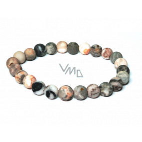 Jaspis zebrový náramek elastický přírodní kámen, kulička 8 mm / 16 - 17 cm, kámen pozitivní energie Jaspis zebrový náramek elastický přírodní kámen, kulička 8 mm / 16 - 17 cm, kámen pozitivní energie