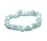 Larimar Troml bransoletka elastyczna naturalny kamień wykonany z błyszczących i zaokrąglonych kamieni 3 - 5 mm / 16 - 17 cm, kamień Atlantydy