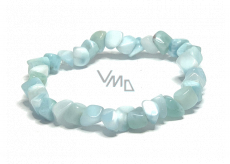 Larimar Troml bransoletka elastyczna naturalny kamień wykonany z błyszczących i zaokrąglonych kamieni 3 - 5 mm / 16 - 17 cm, kamień Atlantydy