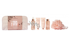 Grace Cole Wanilia & Migdał żel pod prysznic 100 ml + mgiełka do ciała 100 ml + krem do rąk i paznokci 50 ml + krem do ciała 50 ml + gąbka kąpielowa + kosmetyczka, zestaw kosmetyczny dla kobiet