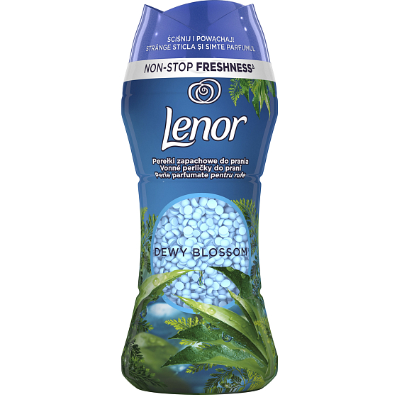 Lenor Dewy Blossom vůně konvalinky, citrusů a zelených bylin vonné perličky do bubnu pračky 210 g