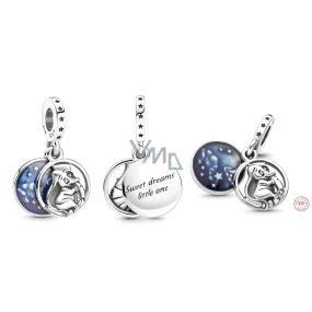 Zawieszka ze srebra próby 925 Disney Dumbo i jego słodkie sny, 2w1 charms do bransoletki rodzina