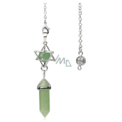 Awenturyn Merkaba + wahadełko, zawieszka z naturalnego kamienia 71 x 8 x 8 mm, kamień szczęścia