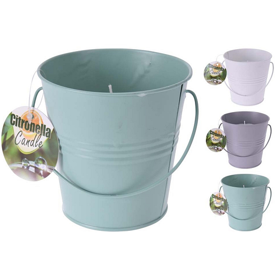 Bolsius Citronella świeczka w puszce wiaderko 105 x 105 mm 1 sztuka mix kolorów