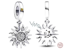 Zawieszka Srebro Sterlingowe 925 Słoneczny Charm, Zawieszka do Bransoletki Kosmos