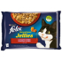 Felix Sensations Jellies Multipack wołowe i kurczakowe w aromatycznej galaretce, pełnoporcjowa karma dla dorosłych kotów 4 x 85 g
