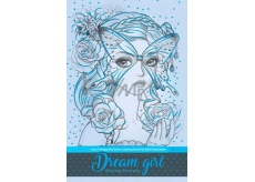 Ditipo Relaxacyjne kolorowanki Dream girl w twardej oprawie A4 niebieski 10 stron