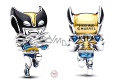 Charm Srebrny 925 Marvel z Wolverine'em, koralik na bransoletkę film