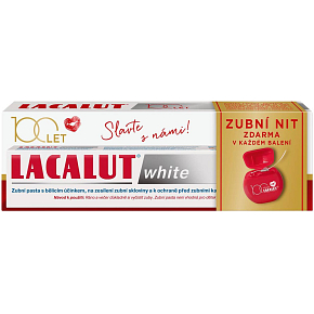 Lacalut White pasta do zębów + nić dentystyczna, 75 ml