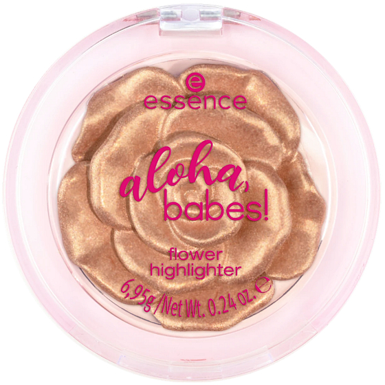 Essence Aloha, babes! rozjasňovač Flower Highlighter 01 Paradise 6,95 g pro zářivý a svěží vzhled