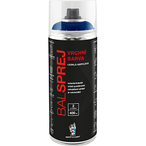 BALSPREJ wierzchnia uniwersalna farba akrylowa w sprayu, RAL 5017 niebieski drogowy, 400 ml