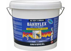 Bakrylex Univerzál mat V2066 farba do drewna i metalu 0100 biała, 5 kg