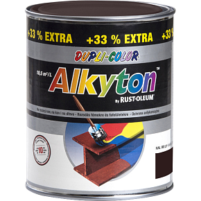 Dupli-Color Alkyton Lesk, farba samonawierzchniowa na rdzy, Ral 8017 ciemno brązowy, 1 l