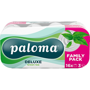 Paloma 3-warstwowy papier toaletowy Green Tea, 16 rolek