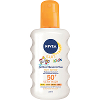 Nivea Sun Kids OF 50+ Protect & Sensitive spray do opalania dla dzieci, 200 ml