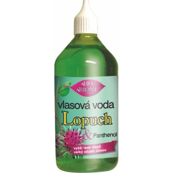 Bione Cosmetics Łopian & Pantenol woda do włosów na pielęgnację i blask 215 ml