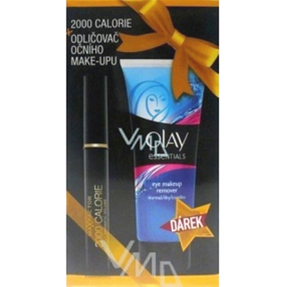 Max Factor 2000 Calorie Dramatic Volume řasenka 01 Black 9 ml + Olay odličovač očního make-upu 100 ml, kosmetická sada