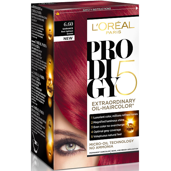 Loreal Paris Prodigy 5 barva na vlasy 6.60 velmi intenzivní červená