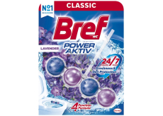 Bref Power Aktiv 4 Formula Lawendowy WC blok do higienicznej czystości i świeżości Twojej toalety, zabarwia wodę 50 g