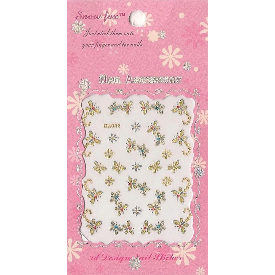 Nail Accessory 3D nálepky na nehty 1 aršík 10100 DA038