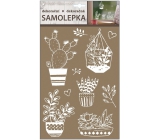 Samolepící dekorace kwiaty białe 30 x 21 cm