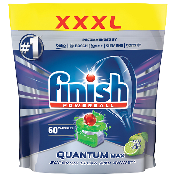 Finish Quantum Max Apple & Lime Blast tablety do myčky nádobí 60 kusů 930 g