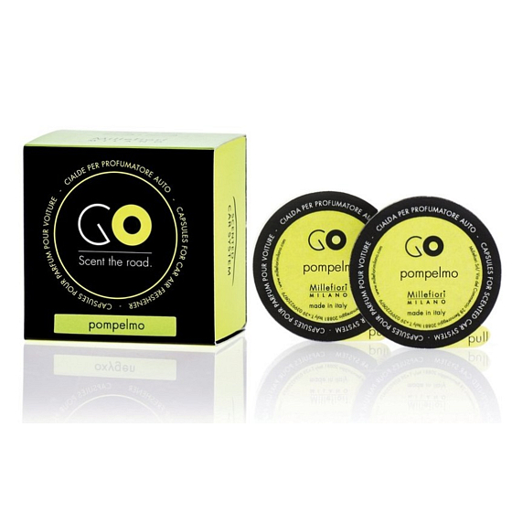 Millefiori Milano Go Pompelmo - Grapefruit vůně do auta náhradní náplň, voní až 2 měsíce 2 x 13 g