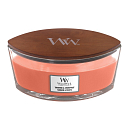 WoodWick Tamarind & Stonefruit - Tamarind a peckovice vonná svíčka s dřevěným širokým knotem a víčkem loď 453 g