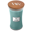 WoodWick Blue Java Banana - Havajský banán vonná svíčka s dřevěným knotem a víčkem sklo velká 609 g