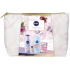 Nivea Pink Power tělové mléko 200 ml + sprchový gel 250 ml + antiperspirant deodorant roll-on 50 ml + Labello balzám na rty 4,8 g + etue, kosmetická sada pro ženy