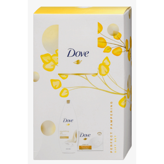 Dove Nourishing Silk Moroccan Argan Oil sprchový gel 250 ml + Argan toaletní mýdlo 100 g, kosmetická sada