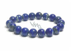 Bransoletka z Lapisu Lazuli elastyczna, kamień naturalny, koralik 10 mm / 16 - 17 cm, kamień harmonii