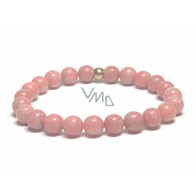 Bransoletka z thulitu elastyczna, kamień naturalny, kuleczka 8 mm / 16 - 17 cm, kamień ochrony Bransoletka z thulitu elastyczna, kamień naturalny, kuleczka 8 mm / 16 - 17 cm, kamień ochrony