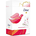 Dove Nourishing Secrets Rozzařující Rituál Lotosový květ a rýžová voda sprchový gel 250 ml + tělové mléko 250 ml + masážní váleček na obličej, kosmetická sada pro ženy