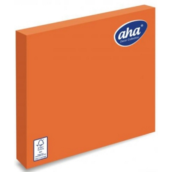 Aha Papírové ubrousky 3 vrstvé 33 x 33 cm 20 kusů Oranžová sytá