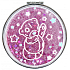Me To You Kosmetyczne lusterko z brokatem Gwiazdy 8 cm